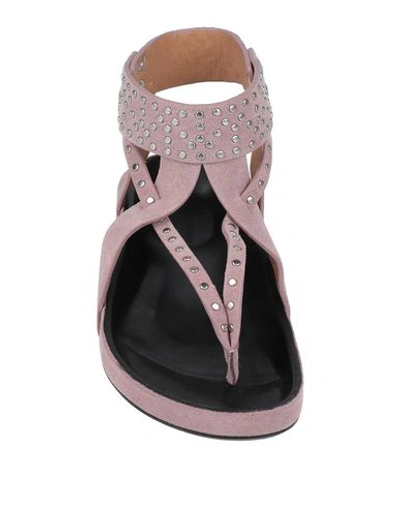 Shop Isabel Marant Toe Strap Sandals In Pastel Pink