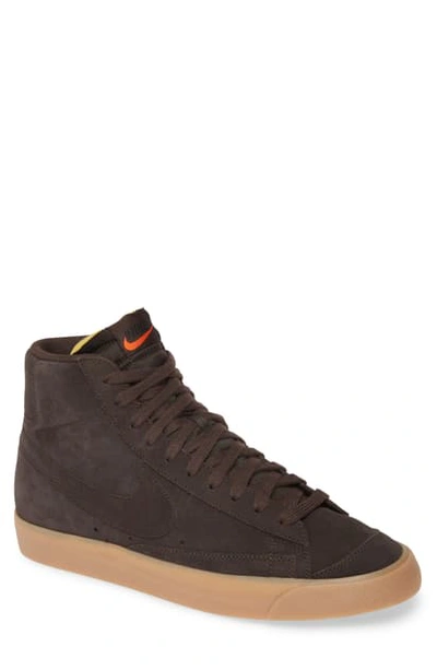 Shop Nike Blazer Mid '77 Suede Sneaker In Brown/brown
