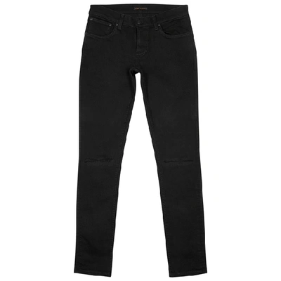 Shop Nudie Jeans Tight Terry Black Slim-leg Jeans