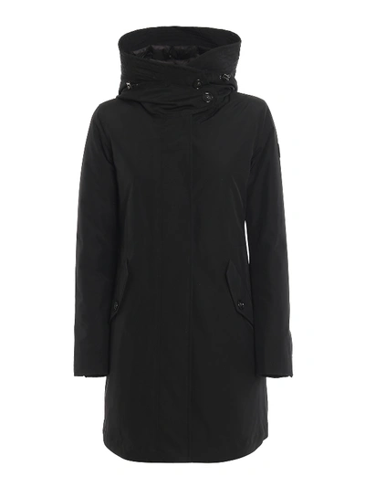 Shop Woolrich Two-in-one Long Military Parka In Black