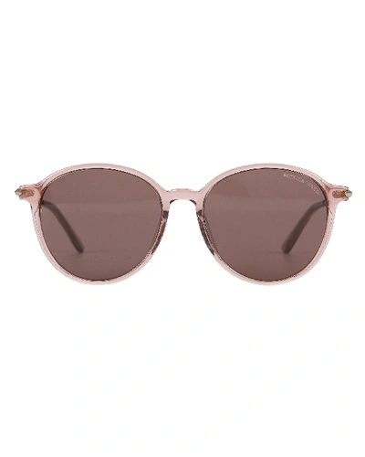 Shop Bottega Veneta Oversized Rounded Sunglasses In Pink