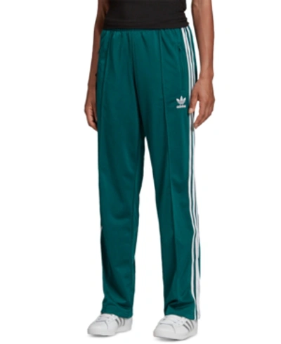Shop Adidas Originals Adicolor Firebird Track Pants In Noble Green