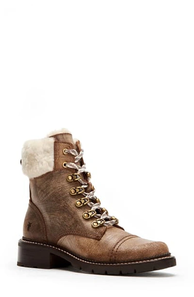 Shop Frye Samantha Hiker Boot In Chocolate Leather