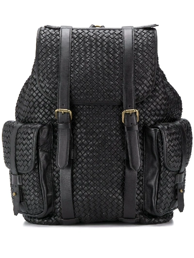 Shop Officine Creative Clever Woven Backpack In Black