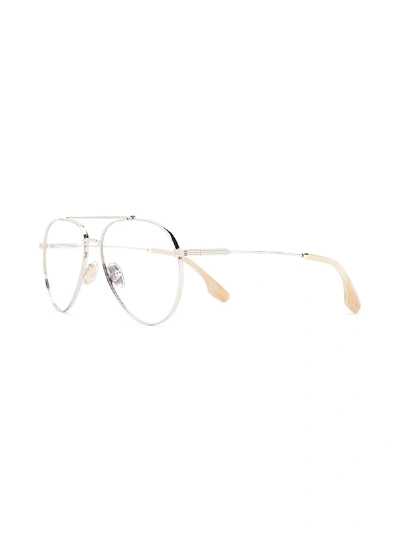 Shop Victoria Beckham Aviator Optical Glasses In Gold