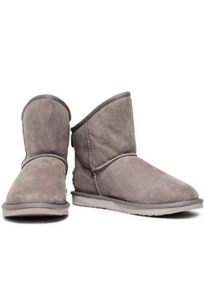 Shop Australia Luxe Collective Shearling Ankle Boots In Light Gray