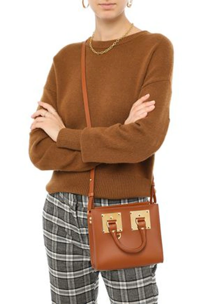 Shop Sophie Hulme Woman Albion Box Leather Shoulder Bag Light Brown