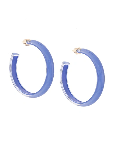 Shop Alison Lou Chunky Hoop Earrings In Blue