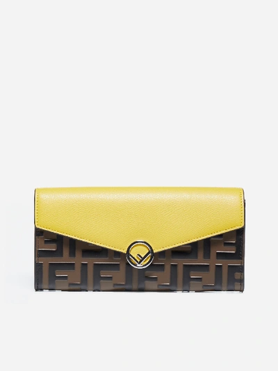 Shop Fendi Ff-logo Calfskin Wallet