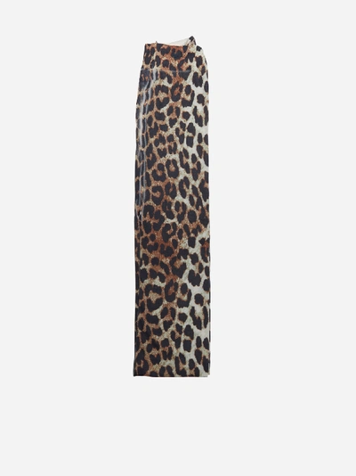 Shop Ganni Leopard Print Stockings