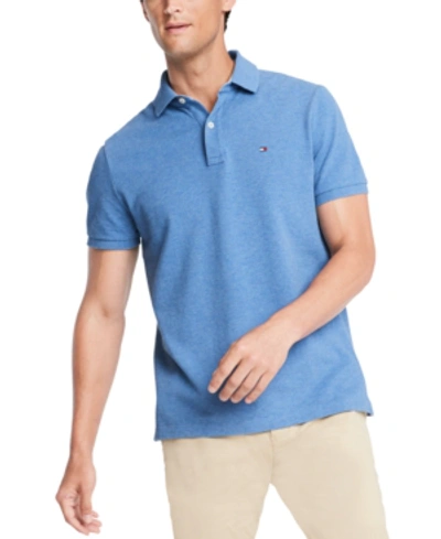 Tommy Hilfiger Men's Custom Fit Ivy Polo, Created For Macy's In Dory Blue  Heather | ModeSens