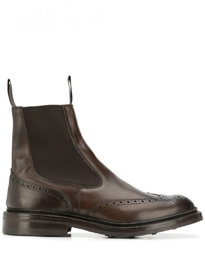 Shop Tricker's Leather Ankle Boots In Brown