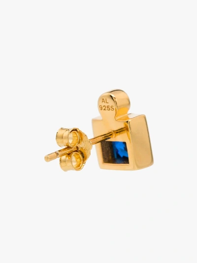 Shop Anni Lu Gold-plated Cubic Zirconia Single Stud Earring In Metallic