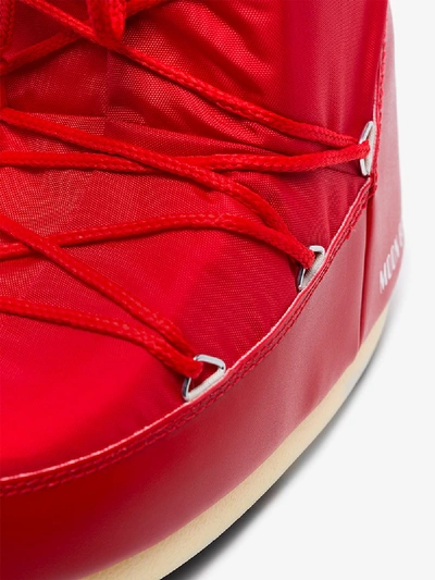 Moon Boot Red Classic Icon Snow Boots In Red