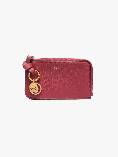 Shop Chloé Pink Alphabet Leather Wallet