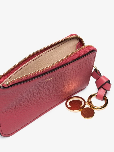 Shop Chloé Pink Alphabet Leather Wallet