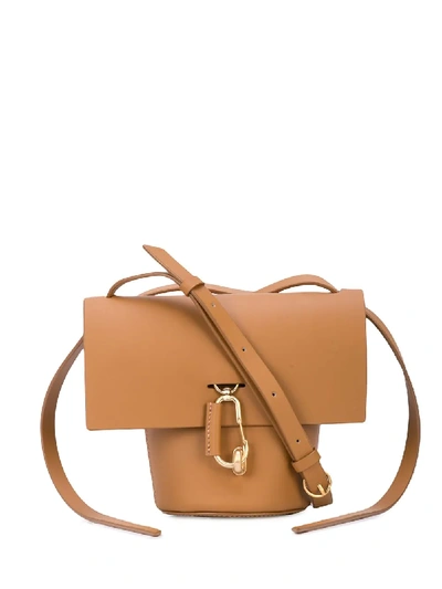 Shop Zac Zac Posen Lobster Lock Crossbody Bag In Brown