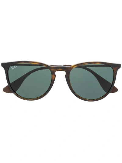 Ray Ban Tortoiseshell Round Frame Sunglasses In Brown