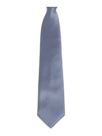 Shop Brioni Multicolour Cube Pattern Silk Tie In Blue