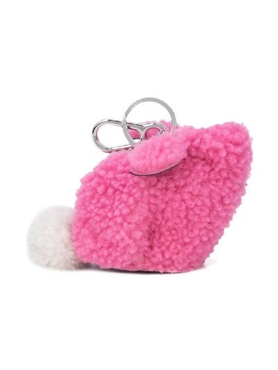 Shop Loewe Bunny Keychain In Pink