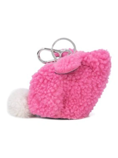 Shop Loewe Bunny Keychain In Pink