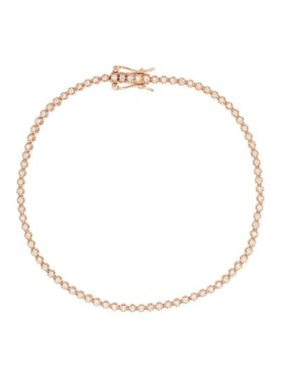 Shop Eva Fehren 18kt Rose Gold Diamond Tennis Bracelet In Not Applicable