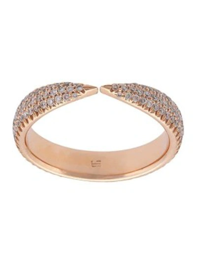 Shop Eva Fehren 18kt Gold Kissing Claw Diamond Ring In Not Applicable