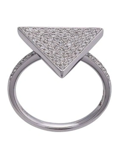 Shop Anita Ko 18kt Triangle Diamond Ring In Not Applicable