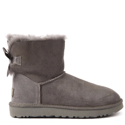 Shop Ugg Mini Bailey Grey Suede Ankle Boots