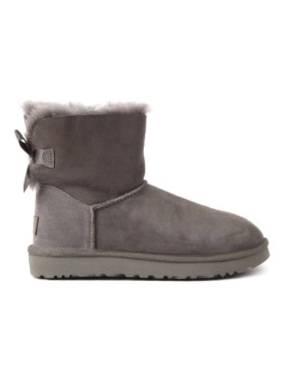 Shop Ugg Mini Bailey Grey Suede Ankle Boots