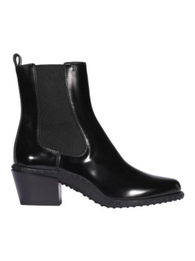 Shop Tod's Patent Leather Ankle Boots In Black