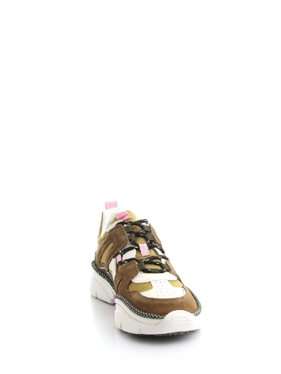 Shop Isabel Marant Étoile Mesh And Suede Sneakers In White