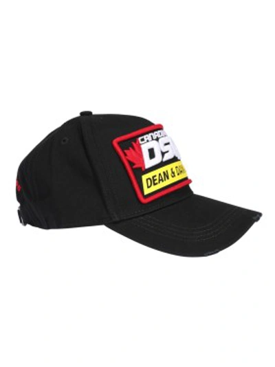 Shop Dsquared2 Logo Patch Black Baseball Cap