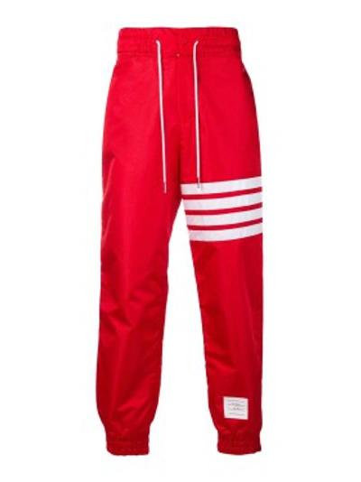 Shop Thom Browne Red Men's 4-bar Track Pants