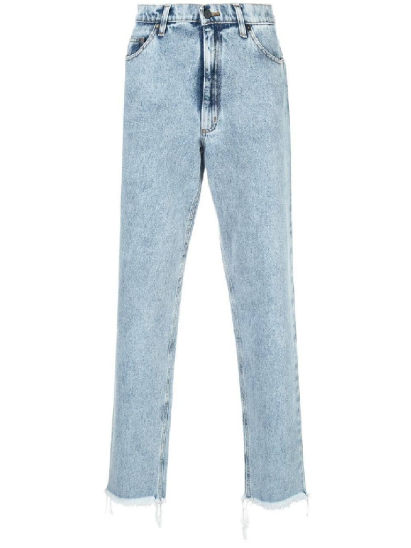 pale blue straight leg jeans