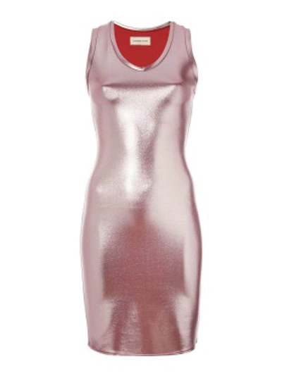 Shop Alexandre Vauthier Metallic Dress In Pink