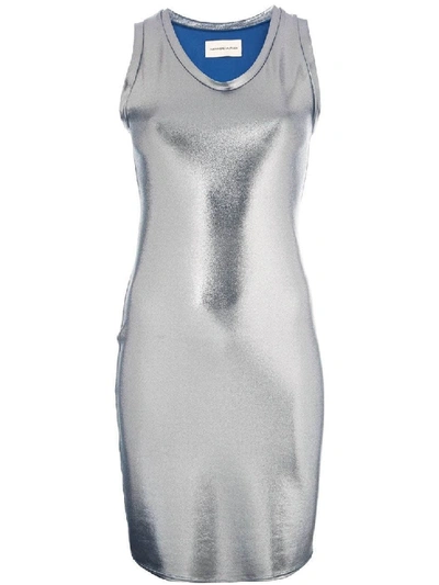 Shop Alexandre Vauthier Metallic Dress In White