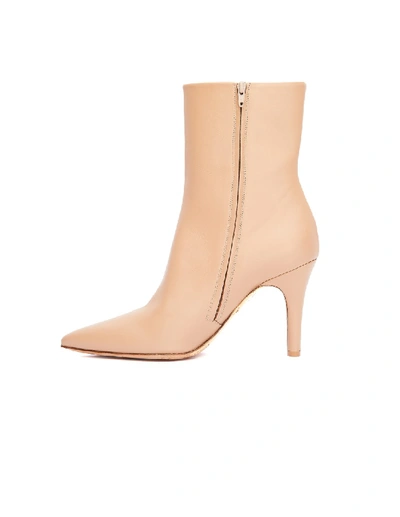 Shop Maison Margiela Beige Leather Ankle Boots In Neutrals