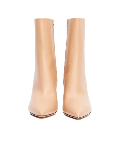 Shop Maison Margiela Beige Leather Ankle Boots In Neutrals