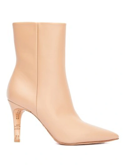 Shop Maison Margiela Beige Leather Ankle Boots In Neutrals