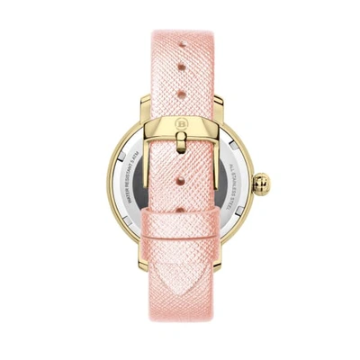 Shop Brera Orologi Brera Woman's Elegant Valentina Watch, Yg, Made In Italy Saffiano Leather Strap