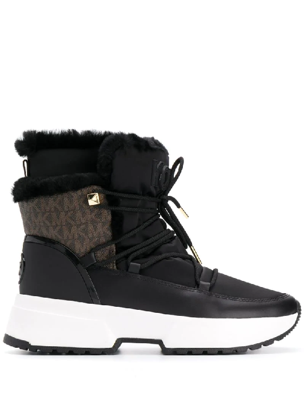 Michael Michael Kors Lace-up Ankle Boots In Black | ModeSens