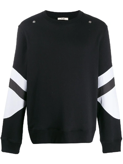 Shop Zilver Contrast Panel Sweatshirt In Black