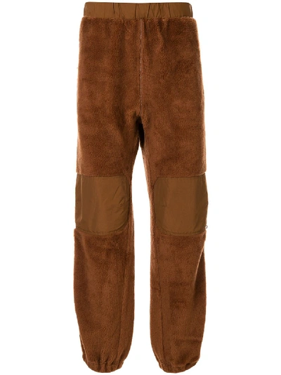 Shop Undercover Shearling Detail Trousers In Brown