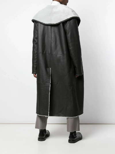 Shop Ludovic De Saint Sernin Fur Lined Coat In Black