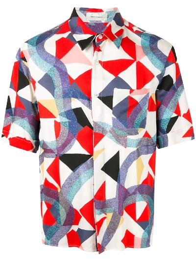Shop Wales Bonner Geometric Short-sleeve Shirt In Multicolour