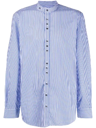 Shop Joseph Jarvis Pinstriped Shirt In Blue