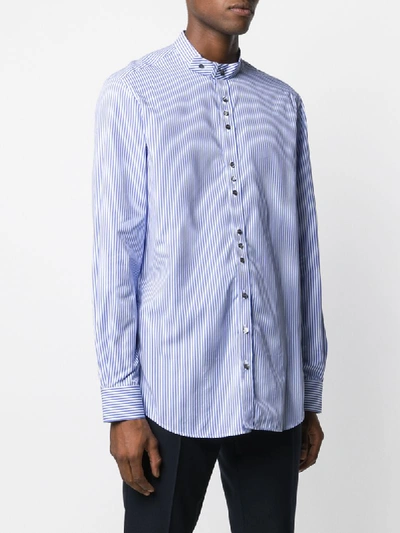 Shop Joseph Jarvis Pinstriped Shirt In Blue
