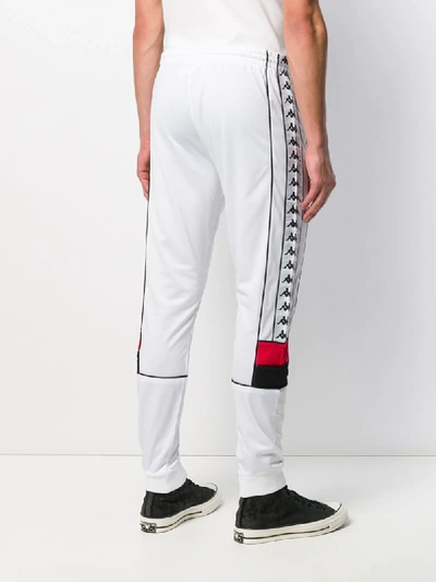 Shop Kappa Side Logo Track Pants In White