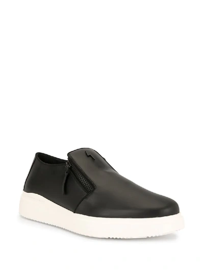 Shop Giuseppe Zanotti Slip-on-sneakers Mit Logo In Black